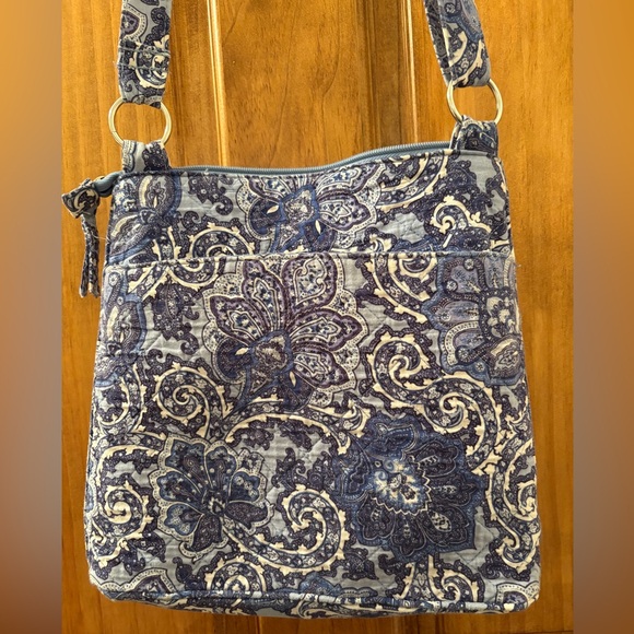 Waverly Blue Paisley Crossbody Bag EUC - Picture 4 of 8